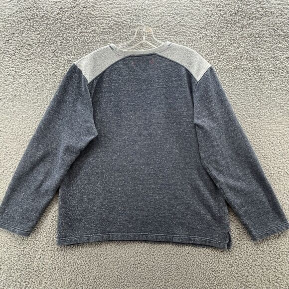 Tommy Bahama Sweatshirt Mens XL Blue Gray Colorblock Relaxed Logo Pullover - Picture 9 of 12